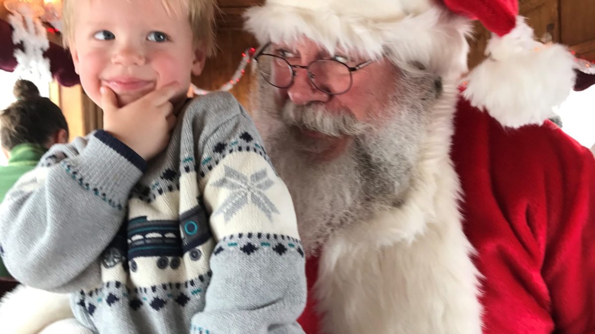 Child on Santa Express Train