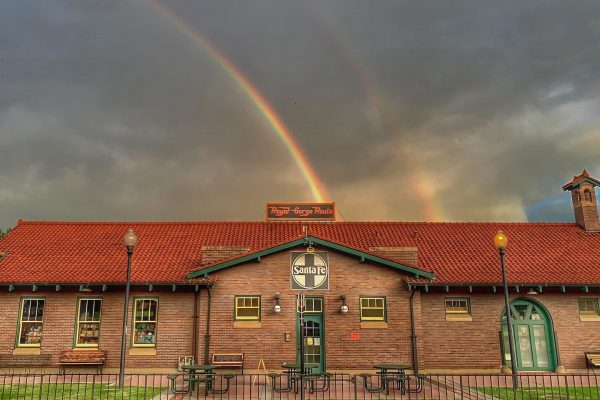 Rainbow over Santa Fe Depot