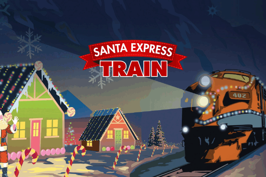 Santa Express Train Ward Hooper art.